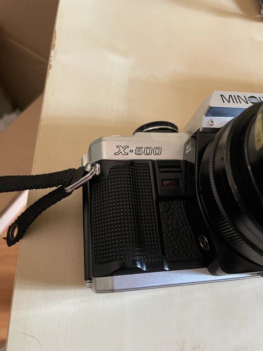 Minolta X-500 + 135mm f2,8 + 80 - 200 mm f4
