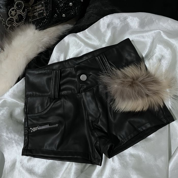 Кожаные шорты/юбки у2к