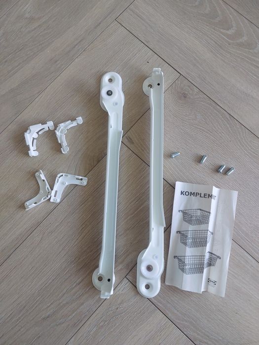 Ikea komplement szyna prowadnica kosza kosze 35cm 602.632.44 pax biały