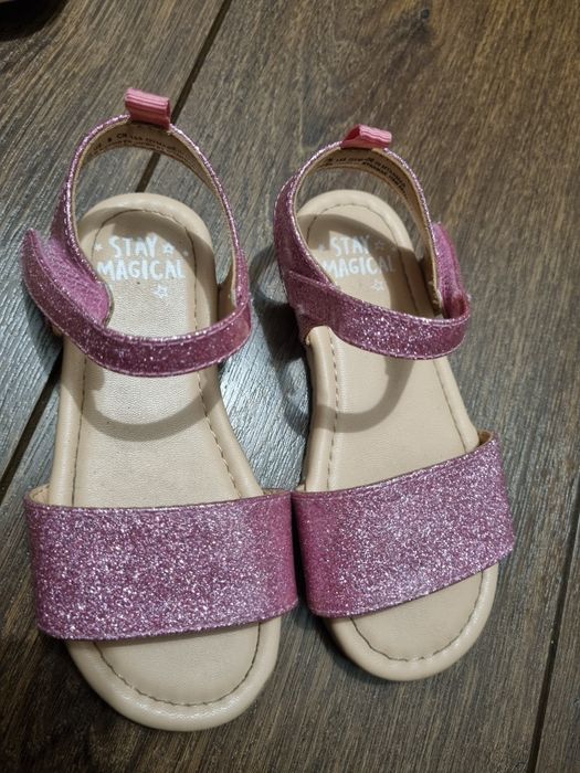 Piękne sandałki błyszczące brokatem r. 25 h&m
