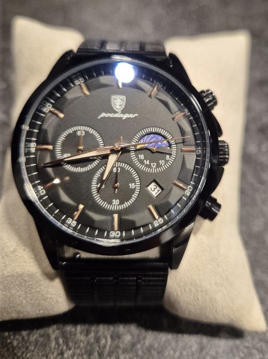 Czarny zegakek męski na branzolecie