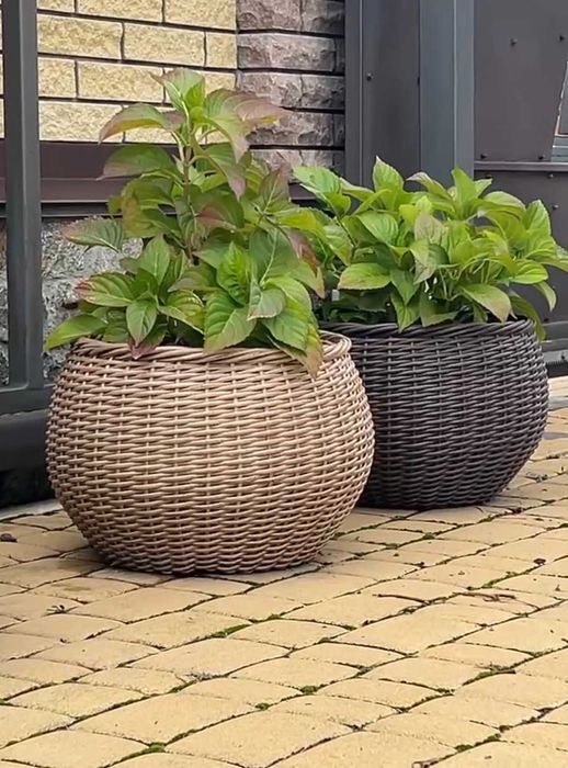 Різні кашпо з ротангу для квітів, вазонів, декоративних рослин від 5л