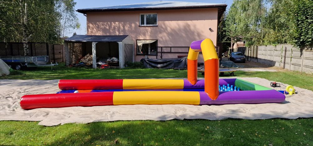 Dmuchany tor do kręgli plenerowy , mobilny kręgle do rywalizacji