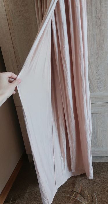 Sukienka długa maxi lejący dekolt rozcięcie XXL 44 Boohoo