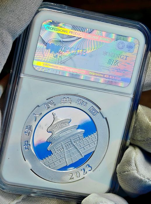 Панда 10 юаней 2023р. СРІБЛО. ЛЮКС. СЛАБ. 9999 проба