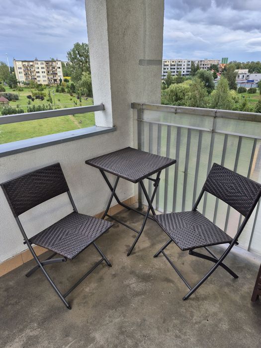 Meble balkonowe brązowe