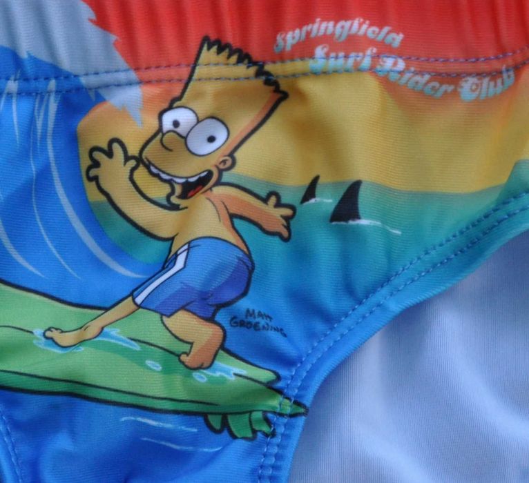 201 THE SIMPSON kąpielówki slipy r 128/134
