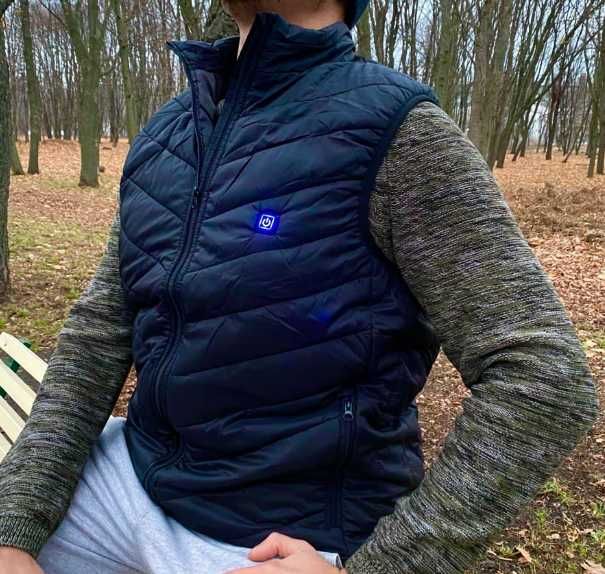 Жилетка жилет М-6ХL подогревом от USB для рыбалки охоты желет ОПТ ДРОП