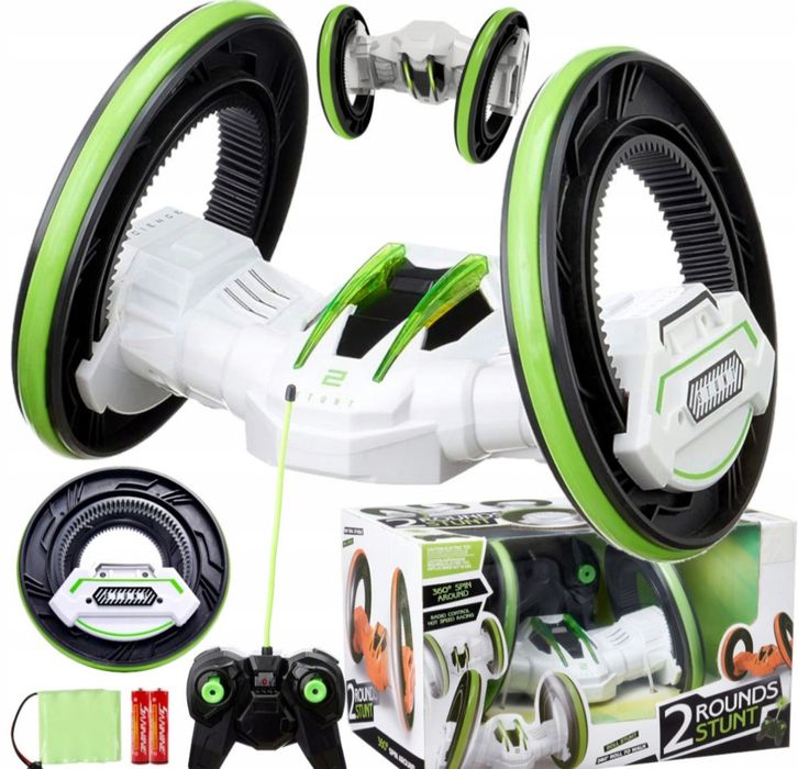 Samochód Akrobata Zdalnie Sterowany Auto Robot + Pilot na baterie.