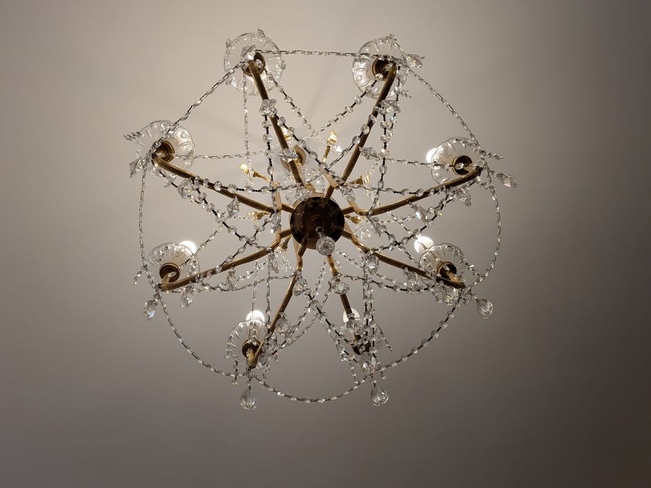 Candeeiro de teto e parede de cristal