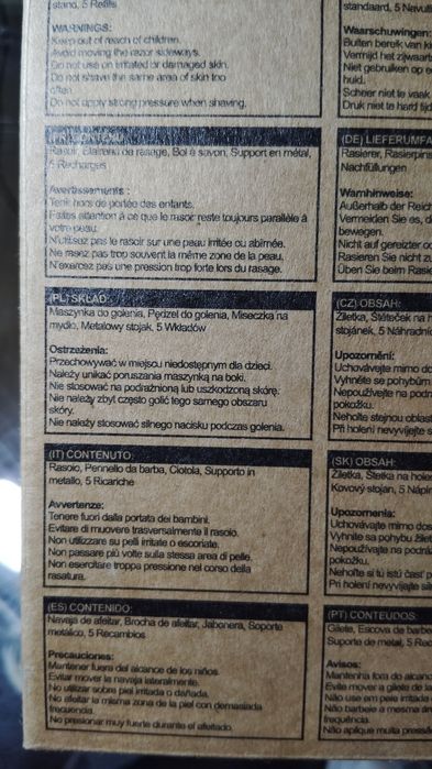 Zestaw do golenia kultowy 6 ostrzy prezęt