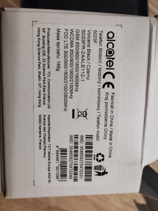Telefon Alcatel czarny