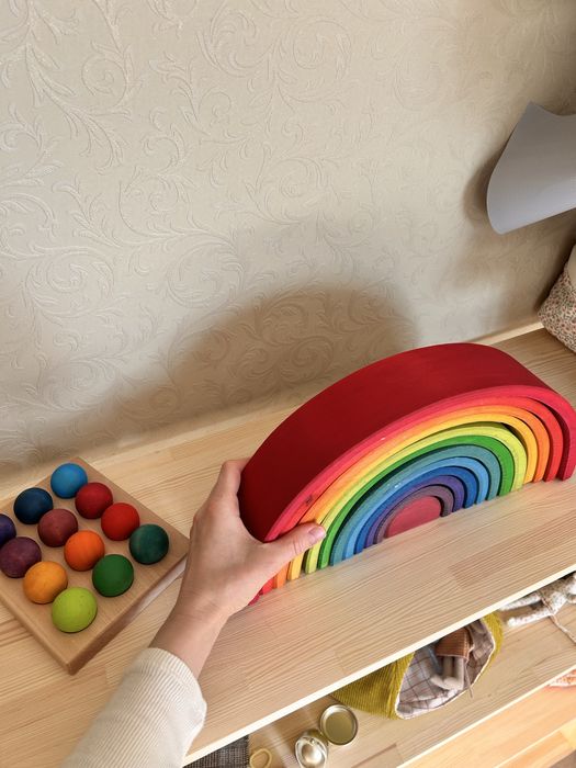 Конструктор веселка велика деревʼяна Grimms