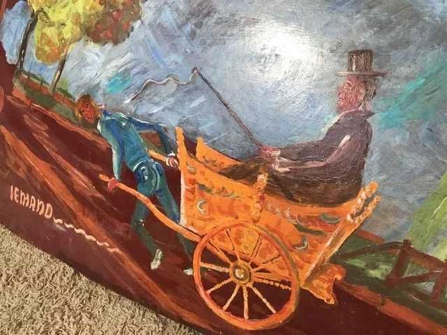 Arte Folk - Placa Pintada à Mão