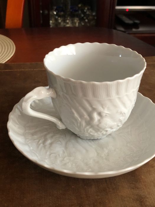 Miśnia duża filiżanka wzór Łabędzi do cappuccino - herbata