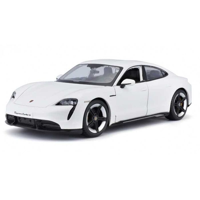 Bburago  PORSCHE TAYCAN TURBO S WHITE, w skali 1:24 Burago.