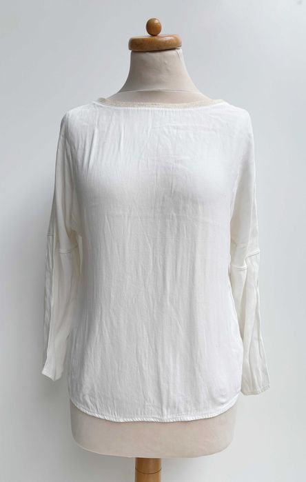 Bluzka Biała Długi Rękaw Massimo Dutti M 38 Elegancka