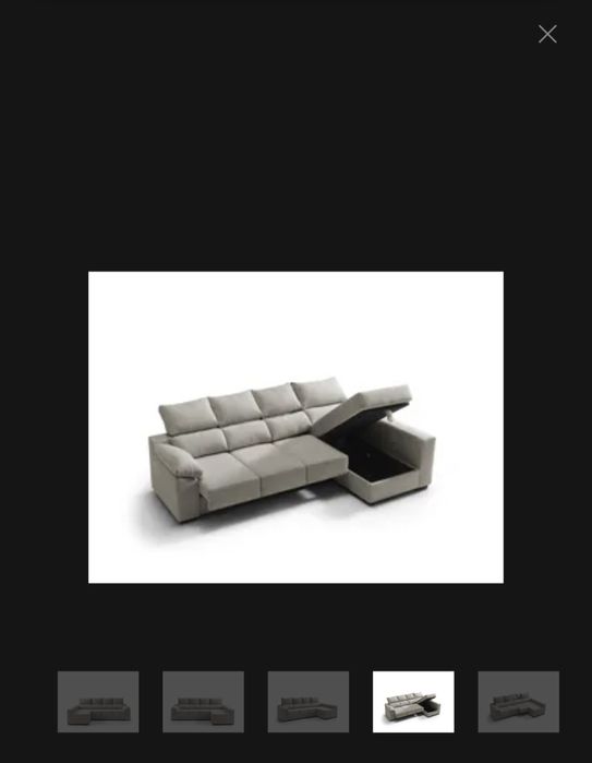 Chaise longue com arrumação PALA reversível 4 lugares vison
