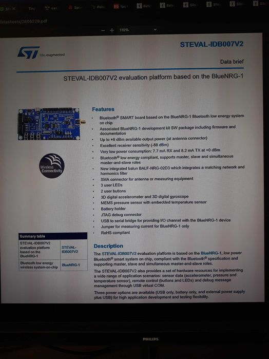 STEVAL - IDB007V1M Evaluation platform based on the SPBTLE-1S