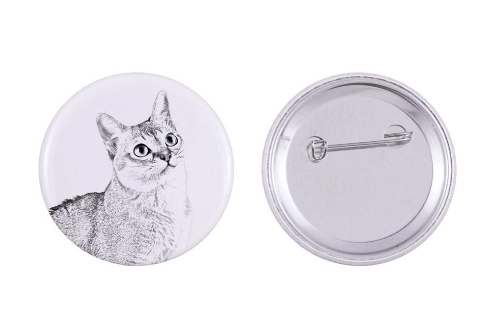 Kot singapurski przypinka z kotem duża Art-Dog