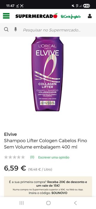 Champô + Amaciador Elvive - NOVO