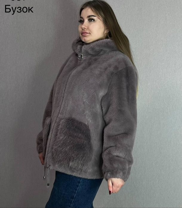 ШУБА ЖІНОЧА з каптуром  Шубка автоледи  эко мех под норку


 Мʼяке хут