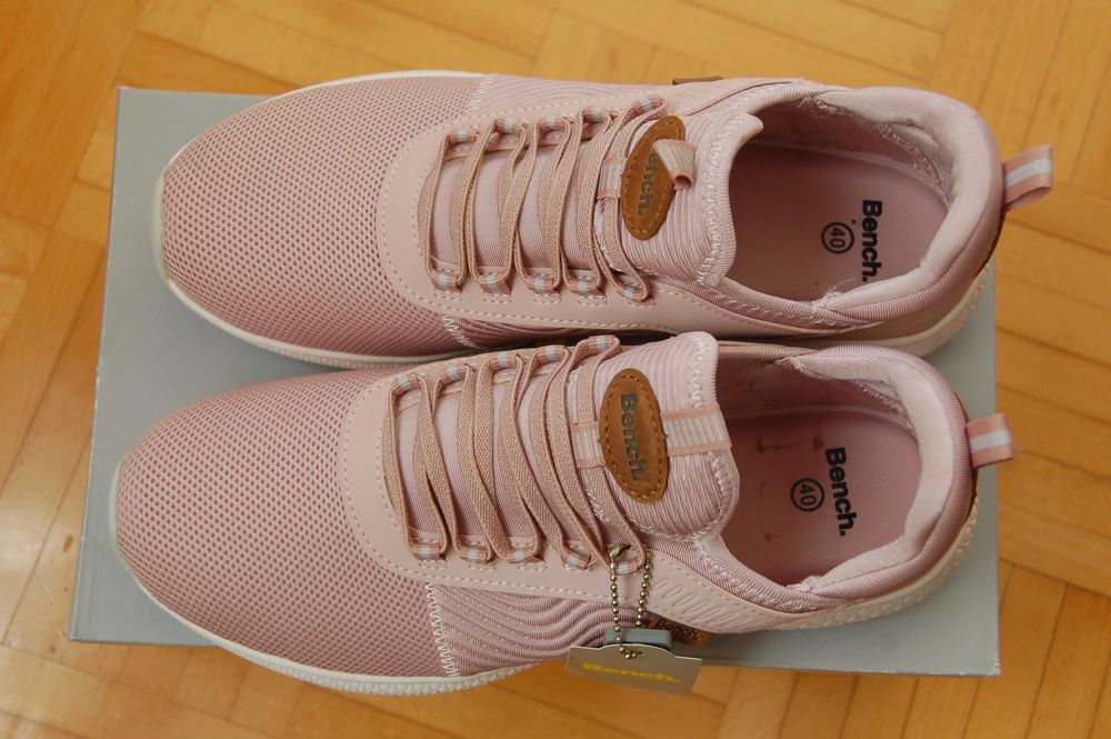 półbuty, sneakersy Bench, r. 40, NOWE, pudrowy róż