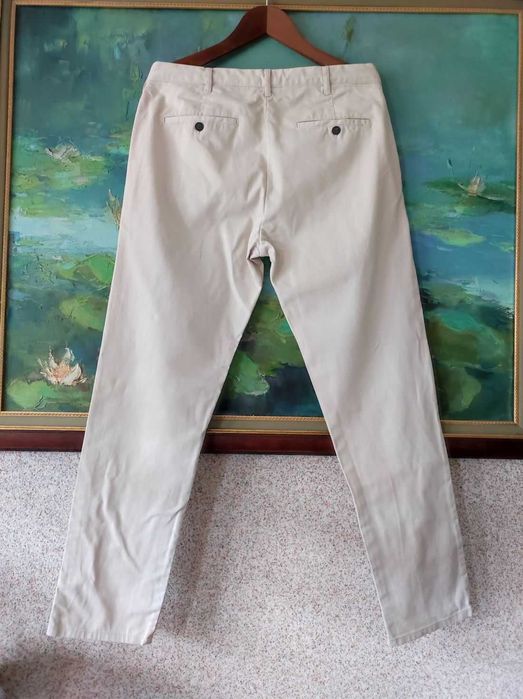 Zara spodnie comfort casual dżinsowe letnie damskie  bawełniane safari