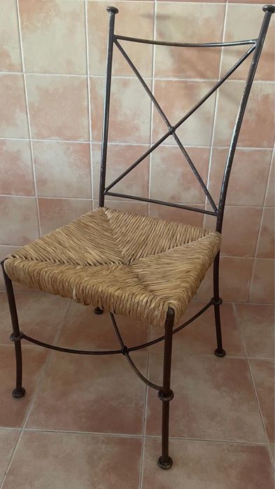 Conjunto de 6 cadeiras de ferro
