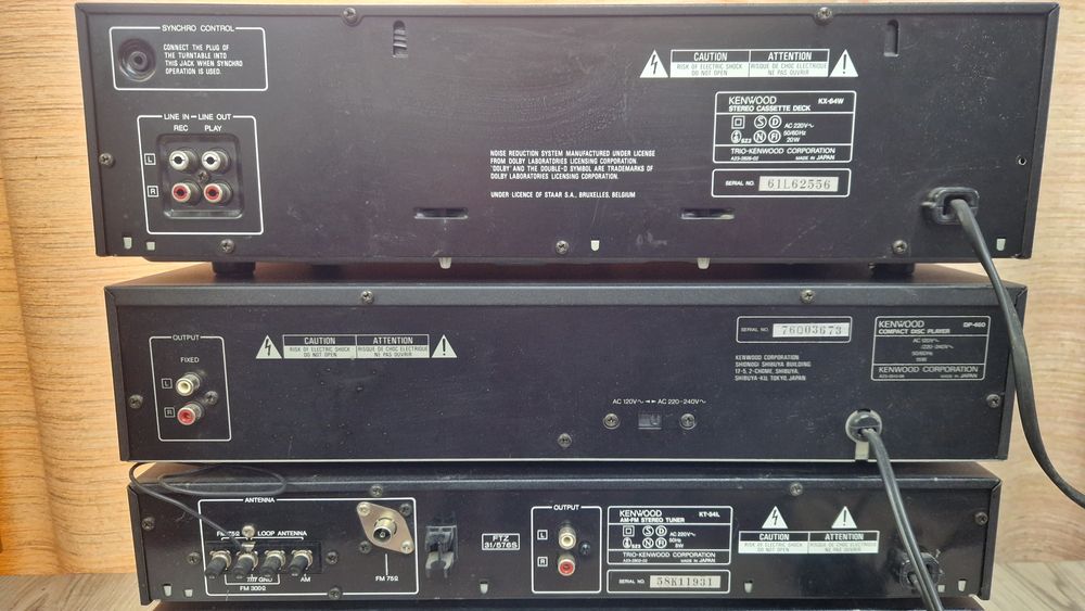 Стійка Kenwood: кас.дека, CD програвач, тюнер, підсилювач