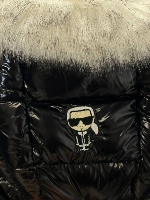 РАСПРОДАЖА!Новая куртка для женщин лаковая черная Karl Lagerfeld S M