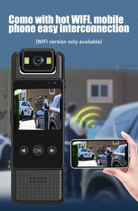 Боди камера L12 Wi-FI, Нічна зйомка, Магніт