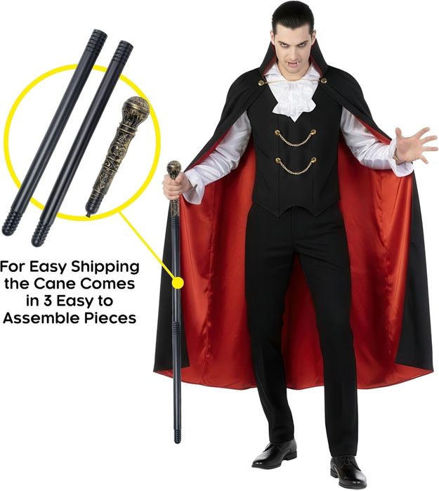 Kostium Mroczny Wampir Mężczyzna Halloween Rozmiar L