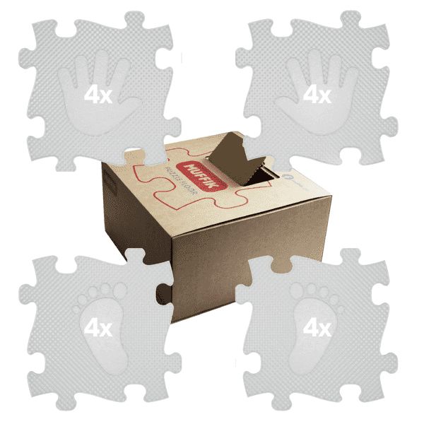 Mata sensoryczna (16 elementów), szara. Askato