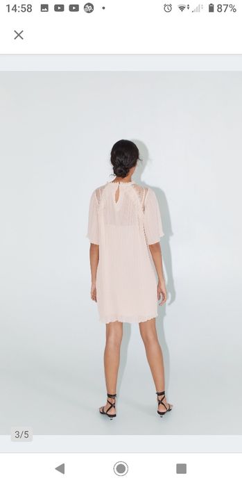 Sukienka zara M plisowana okolicznościowa