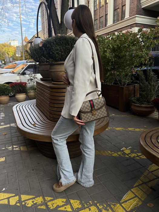Сумка Gucci Canvas Ophidia series Brown