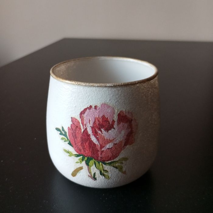 ręcznie ozdabiana zawieszka i świecznik na tealigty-styl retro vintage