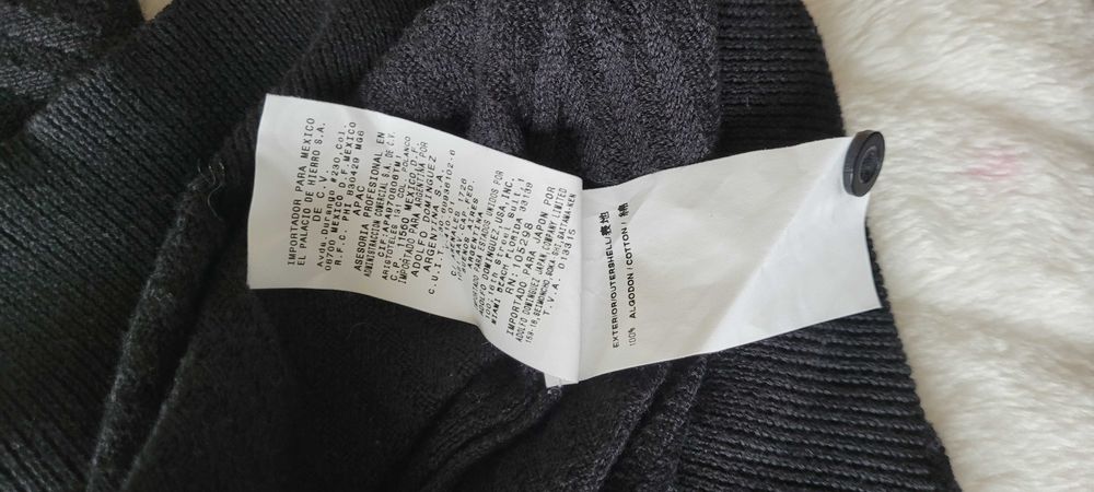 Czarny sweter męski lekki bawełna Adolfo Dominguez, roz S