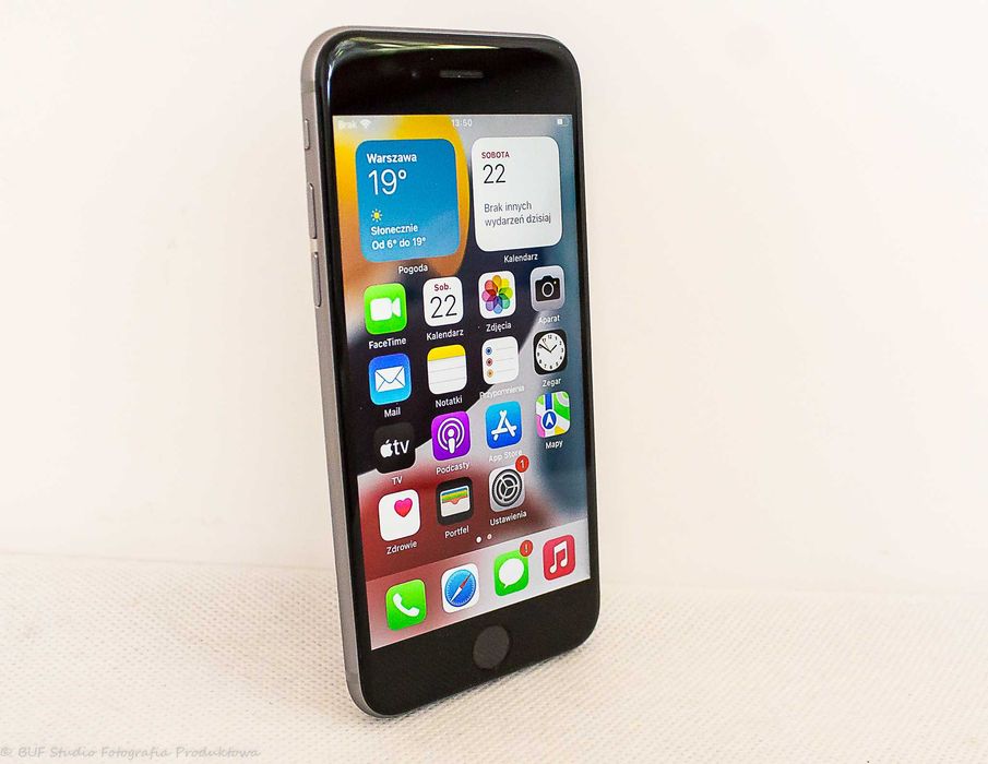 iPhone 6s 128 GB Silver Black Apple iOS 15.8.8 Bat 100% akt Wsparcie