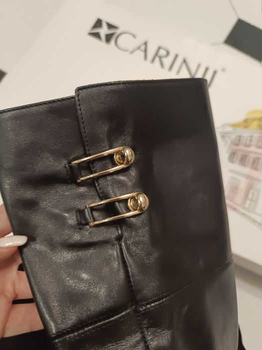 Skórzane kozaki Carinii rozm.36