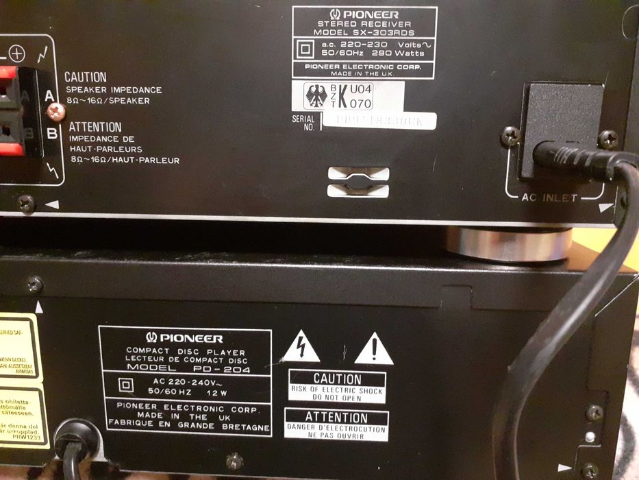 Pioneer zestaw Hi-Fi Amplituner SX-303RDS+odtwarzacz CD Pioneer PD-204