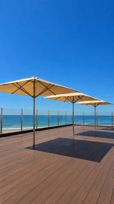 Guarda-Sol Beje 3x3m - Profissional Atlântida Metar - Esplanada / Hotelaria - 250€