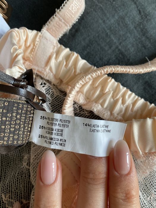 Roberto Cavalli różowy pudrowy top bielizna