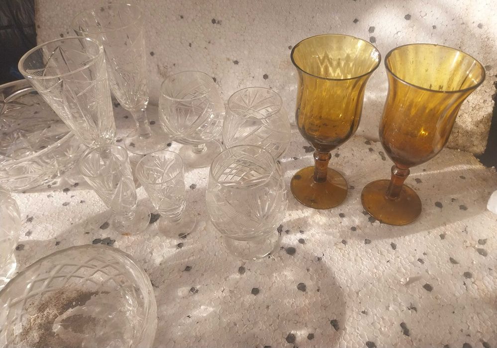 kryształy z prl u i inne zastawy