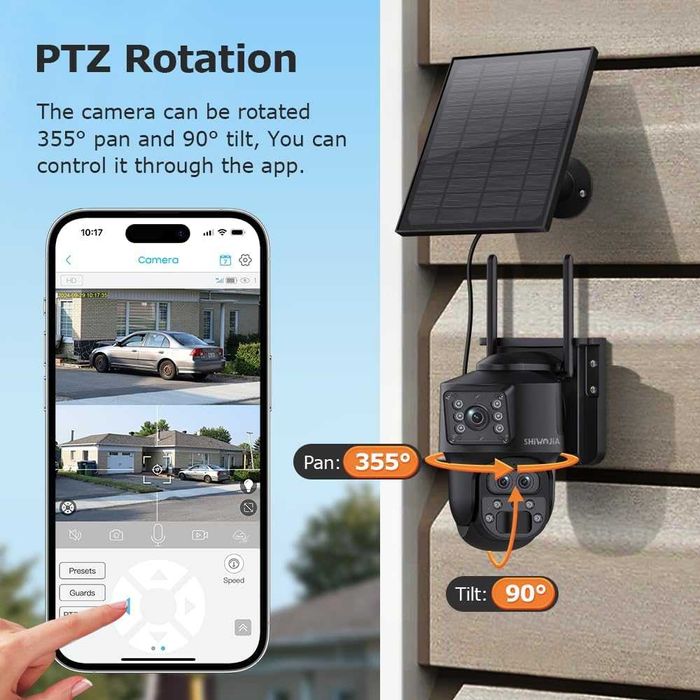 FOTOPUŁAPKA Kamera 12MP 15X zoom SIM SOLAR 4G PTZ  3 obiektywy‼️ podgl