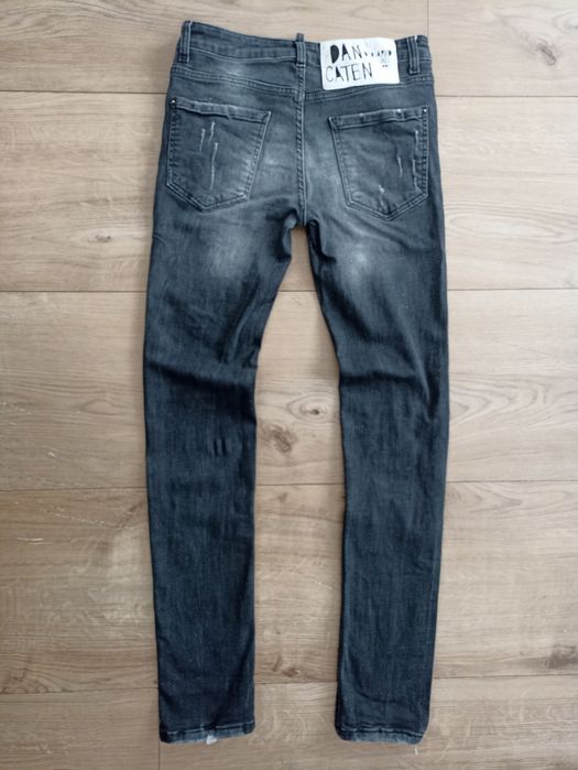 Spodnie męskie Dsquared2 dżinsy slim fit włoska moda rurki denim biker jeans