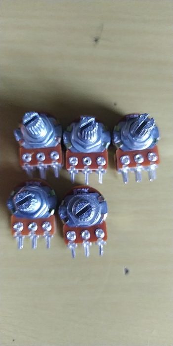 WH148 6PIN, B50K 15mm  Подвійний потенціометр