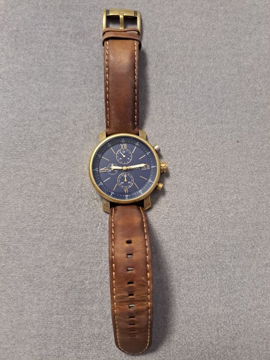 Zegarek foril złoty brązowy pasek oryginalny wskazówki