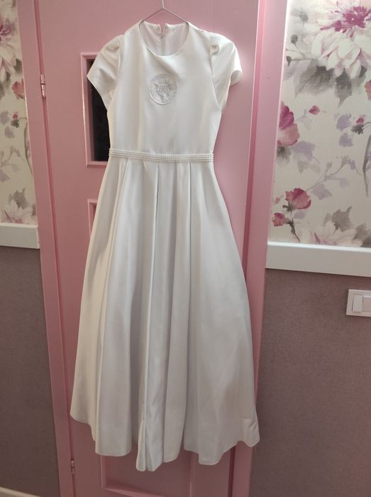 Sukienka komunijna, torebka,