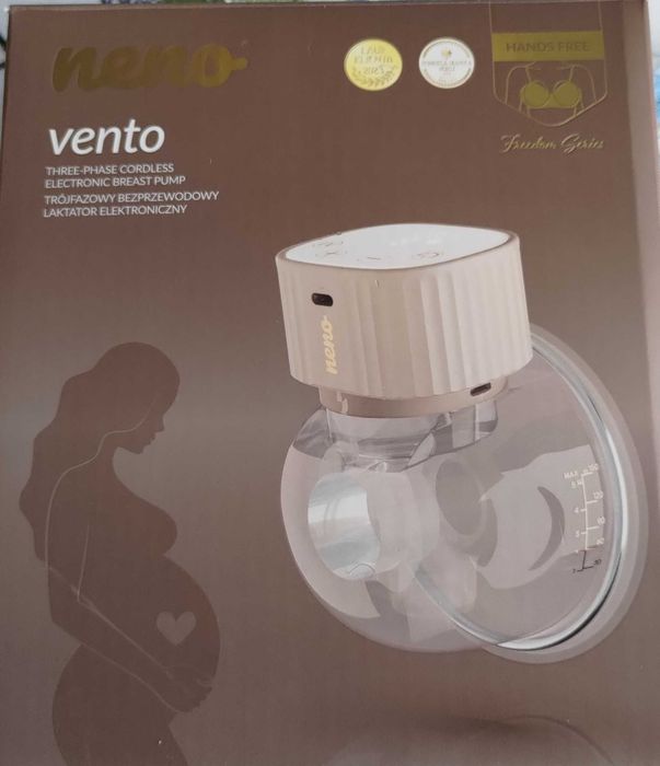 Laktator NENO VENTO Bezprzewodowy, muszlowy, trójfazowy elektroniczny